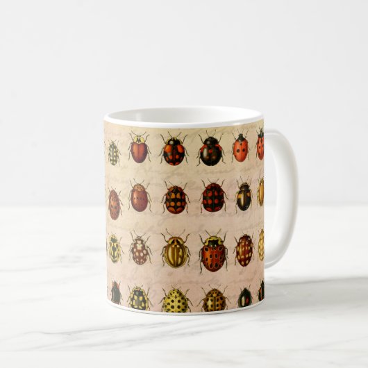 Ladybug Ladybird Beetle Insect Bug Kaffeetasse (VorderseiteRechts)