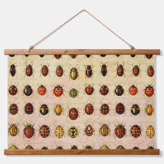 Ladybug Ladybird Beetle Insect Bug Wandteppich Mit Holzrahmen (Vorne)