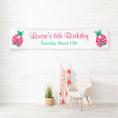 Ladybug Ladybird Birthday Party Banner (Insitu)