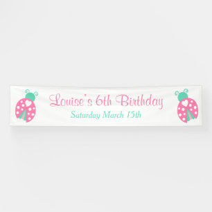 Ladybug Ladybird Birthday Party Banner