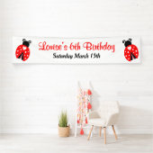 Ladybug Ladybird Birthday Party Banner (Insitu)