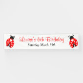 Ladybug Ladybird Birthday Party Banner (Horizontal)
