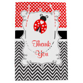 Ladybug Ladybird Birthday Party Danke Mittlere Geschenktüte (Vorderseite)