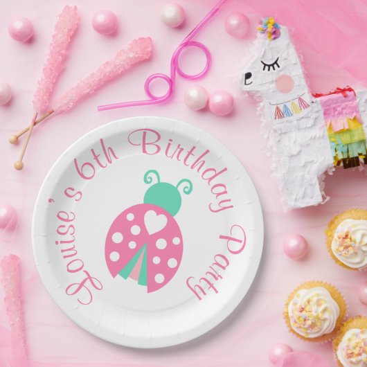 Ladybug Ladybird Birthday Party Pappteller (Party)