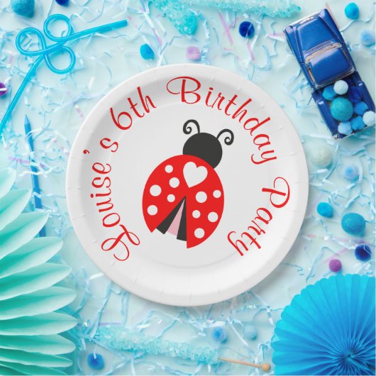 Ladybug Ladybird Birthday Party Pappteller (Party)