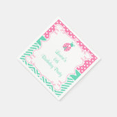 Ladybug Ladybird Birthday Party Serviette (Ecke)