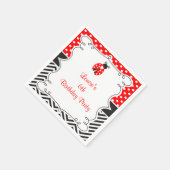 Ladybug Ladybird Birthday Party Serviette (Ecke)