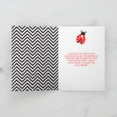 Ladybug Ladybird Birthday Party Thank You Dankeskarte (Innenseite)