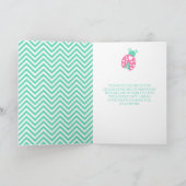 Ladybug Ladybird Birthday Party Thank You Dankeskarte (Innenseite)