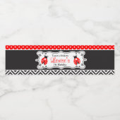 Ladybug Ladybird Birthday Party Wasserflaschenetikett (Einzelnes Label)