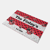 Ladybug Ladybird-Design Fußmatte (Schrägansicht)