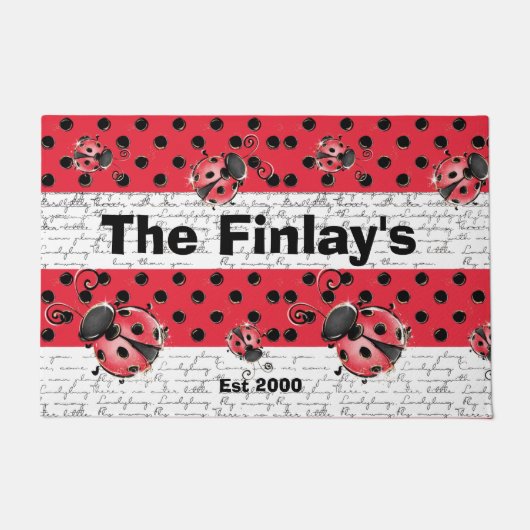 Ladybug Ladybird-Design Fußmatte (Vorderseite)