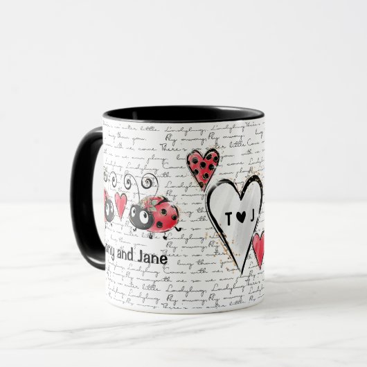 Ladybug Ladybird Design Tasse (Vorderseite Links)