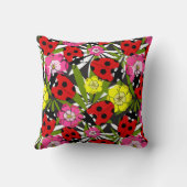 Ladybug Ladybird Niedlich Childrens Kinderzimmer Kissen (Rückseite)