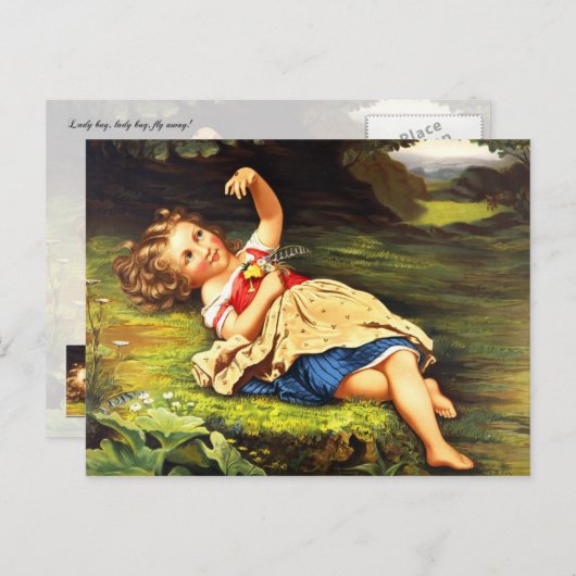 Ladybug, Ladybug, Fliege weg! Postkarte (Vorne/Hinten)
