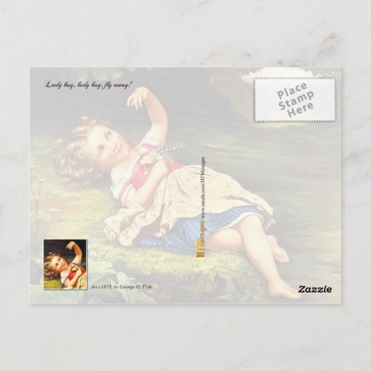 Ladybug, Ladybug, Fliege weg! Postkarte (Rückseite)