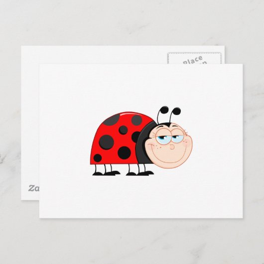 Ladybug Ladybugs Bug Bugs Funny Insect Niedlich Lä Postkarte (Vorne/Hinten)