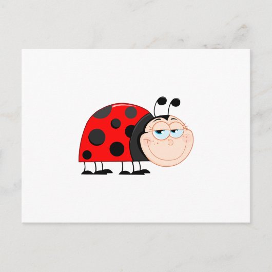 Ladybug Ladybugs Bug Bugs Funny Insect Niedlich Lä Postkarte (Vorderseite)