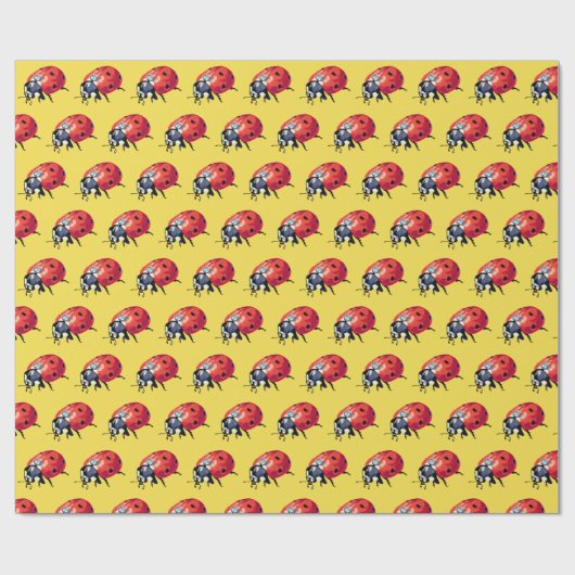 Ladybug, Ladybugs Pattern Wrapping Paper Geschenkpapier (Flach)