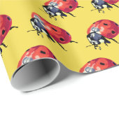 Ladybug, Ladybugs Pattern Wrapping Paper Geschenkpapier (Rolleneckpunkt)
