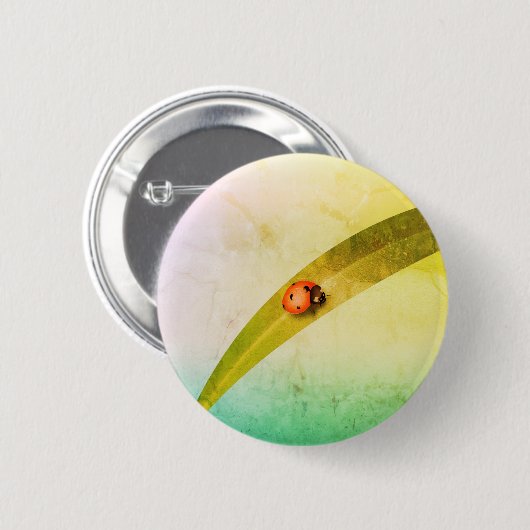 Ladybug Leaf Button (Vorne & Hinten)