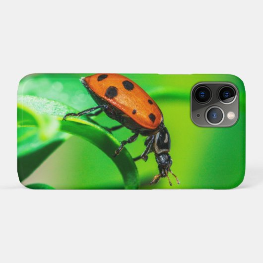 Ladybug Leaf Case-Mate iPhone Hülle (Rückseite (Horizontal))