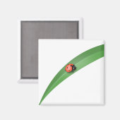 Ladybug Leaf Magnet (Vorderseite/Rückseite)