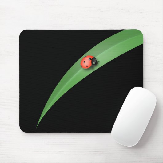 Ladybug Leaf Mousepad (Mit Mouse)