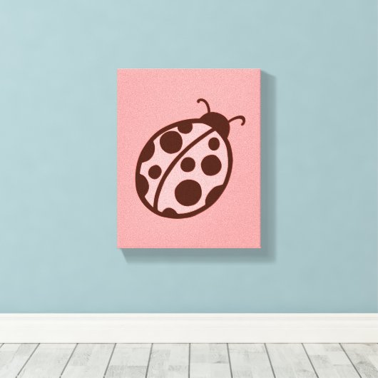 Ladybug Leinwand Print (Insitu (Holzboden))