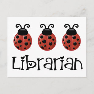 Ladybug Librarian Gift Postkarte