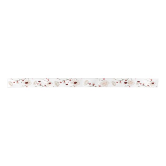Ladybug Liebe Bug Floral Satinband (Vorderseite)