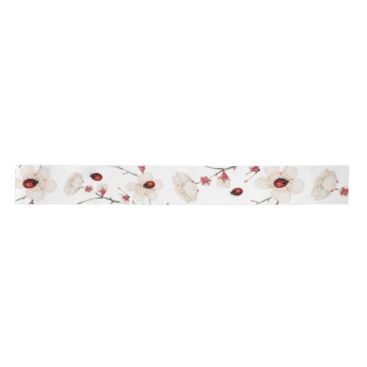 Ladybug Liebe Bug Floral Satinband (Vorderseite)