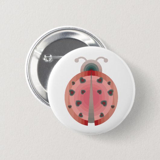 ladybug-Liebe Button (Vorne & Hinten)