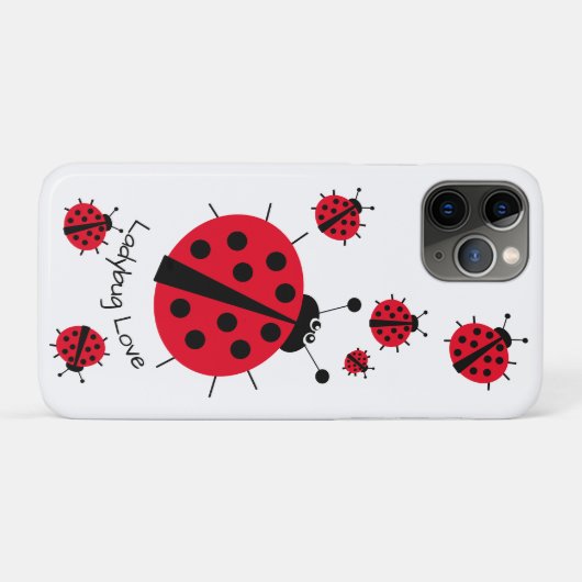 Ladybug Liebe Girly Fun Niedlicher Cartoon Case-Mate iPhone Hülle (Rückseite (Horizontal))