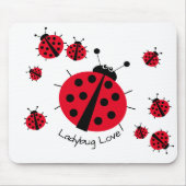 Ladybug Liebe Girly Fun Niedlicher Cartoon Mousepad (Vorne)