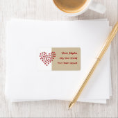 Ladybug Liebe Herz Adressaufkleber (Insitu)