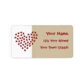 Ladybug Liebe Herz Adressaufkleber (Vorne)