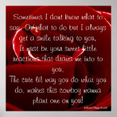 Ladybug-Liebe mit Gedicht Poster (Vorne)