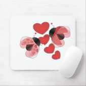Ladybug-Liebe Mousepad (Mit Mouse)