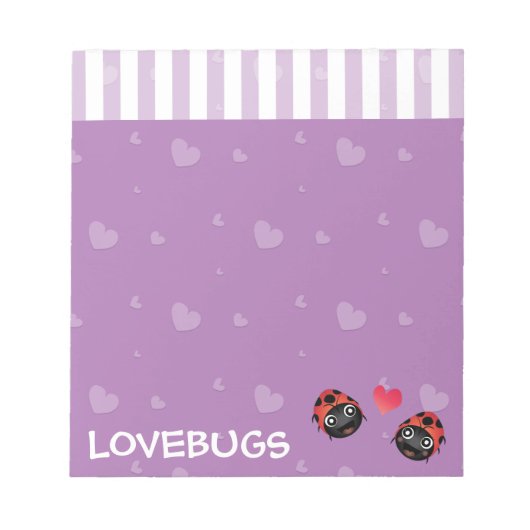 Ladybug-Liebe Notizblock (Vorderseite)