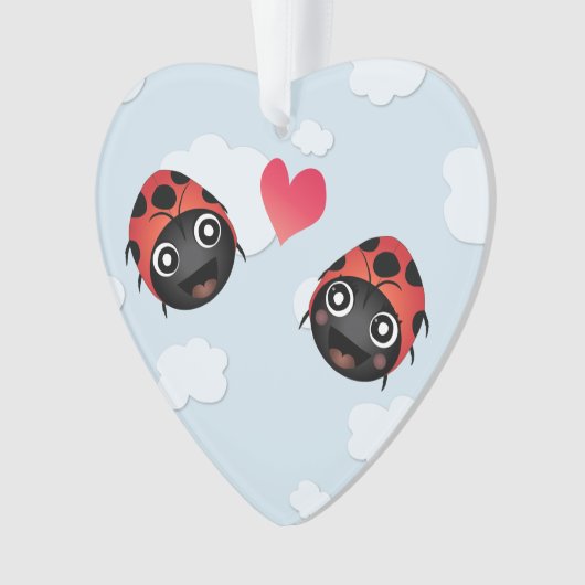 Ladybug-Liebe Ornament (Vorderseite)