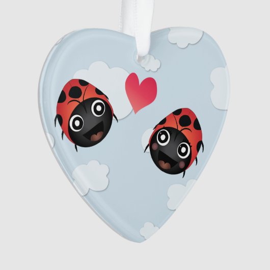 Ladybug-Liebe Ornament (Vorderseite)
