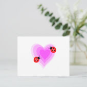 Ladybug-Liebe Postkarte (Stehend Vorderseite)