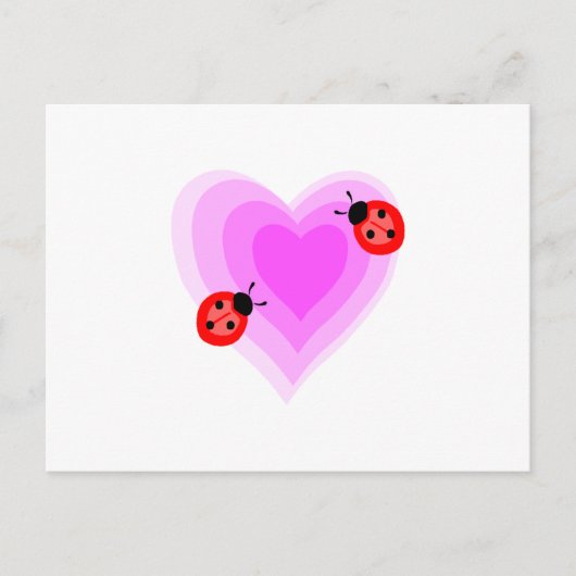Ladybug-Liebe Postkarte (Vorderseite)