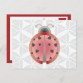 ladybug-Liebe Postkarte (Vorne/Hinten)