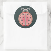 ladybug-Liebe Runder Aufkleber (Tasche)