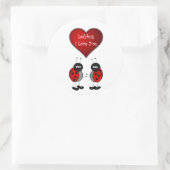 Ladybug Liebe Sticker/Siegel Runder Aufkleber (Tasche)