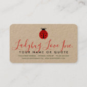Ladybug-Liebe Visitenkarte (Rückseite)
