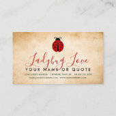 Ladybug-Liebe Visitenkarte (Rückseite)