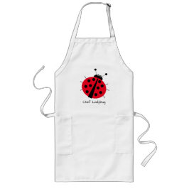 Ladybug liebt Niedlichen Cartoon Spaß Red Girly Lange Schürze